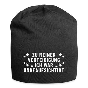 Pour ma défense, j’étais sans surveillance - Bonnet en jersey - noir - Devant