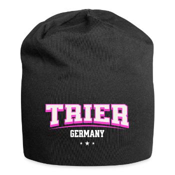 Trier Germany Retro Schriftzug - Jersey-Beanie - Schwarz - Vorne