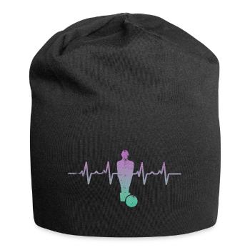 Tischfußball Herzschlag - Jersey-Beanie - Schwarz - Vorne