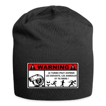 Turbo Humorous Warning - Jersey Beanie - black - Front