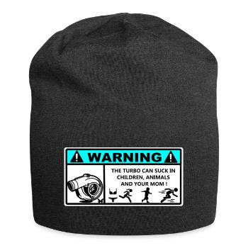 Autocollant Danger Turbo  - Bonnet en jersey - charbon - Devant