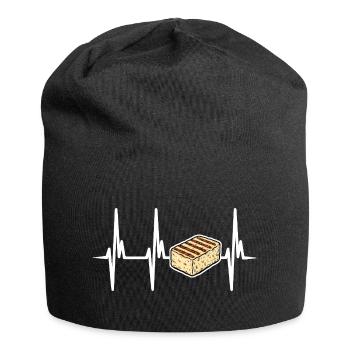 Ich liebe Halloumi Käse - Jersey-Beanie - Schwarz - Vorne