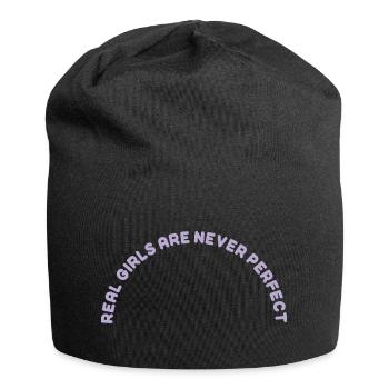 Les vraies filles ne sont jamais parfaites - Bonnet en jersey - noir - Devant