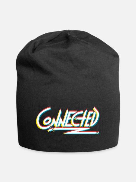Connected_white_prism - Bonnet en jersey - noir