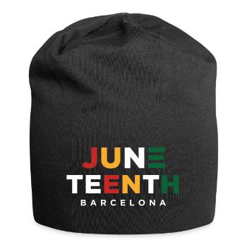 Juneteenth Barcelona Color Block - Jersey Beanie - black - Front