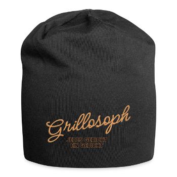 Grillosoph – Jedes Gericht ein Gedicht - Jersey-Beanie - Schwarz - Vorne