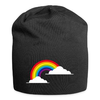 rainbow rainbow - Jersey Beanie - black - Front