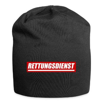 Rettungsdienst - größere Version - Jersey-Beanie - Schwarz - Vorne