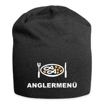 Fisch Kartoffeln - Angler Anglermenü - Jersey-Beanie - Schwarz - Vorne