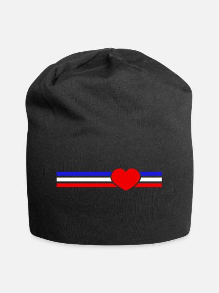 Schleswig-Holstein Herz - Jersey-Beanie - Schwarz