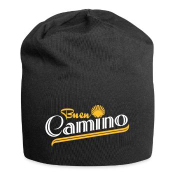 Buen Camino | Camino de Santiago | Jakobsweg - Jersey-Beanie - Schwarz - Vorne