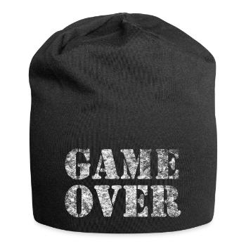 GAME OVER - Jersey-Beanie - Schwarz - Vorne