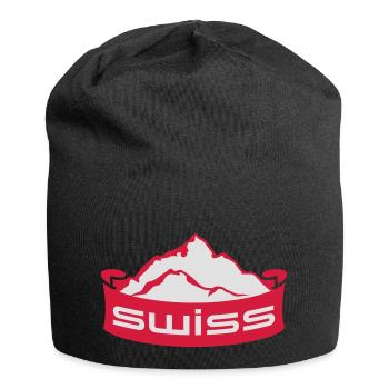 Swiss Mountain Banner Logo - Bonnet en jersey - noir - Devant