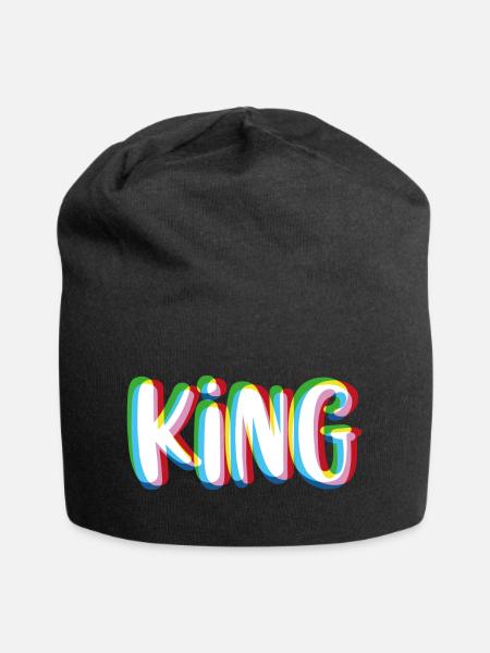 King - Queen Partnershirt - Jersey-Beanie - Schwarz