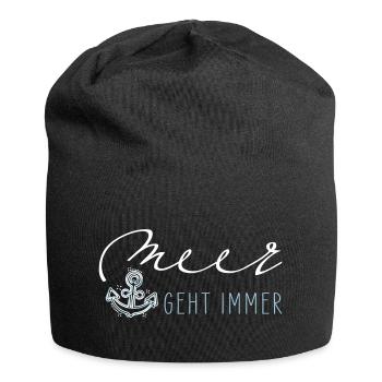 La mer marche toujours - Bonnet en jersey - noir - Devant