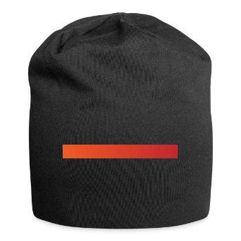 Rayures de barres dégradées orange - Bonnet en jersey - noir - Devant