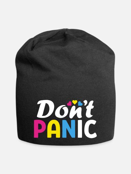 Don`t Panic Pan LGBTQ Pride Month Gay - Jersey-Beanie - Schwarz