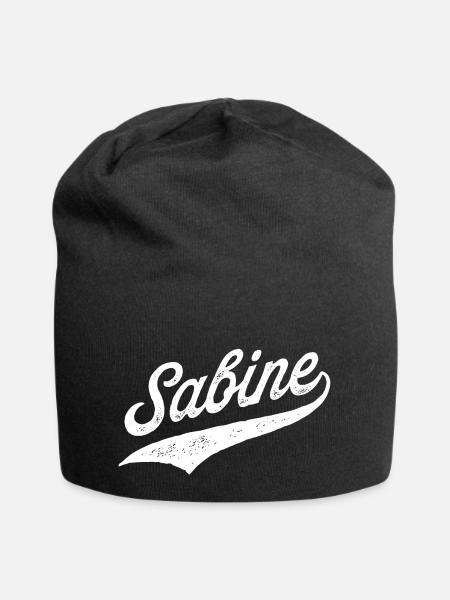 Sabine Name - Jersey-Beanie - Schwarz