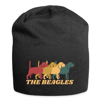 Beagle Dog Retro Vintage - Bonnet en jersey - noir - Devant