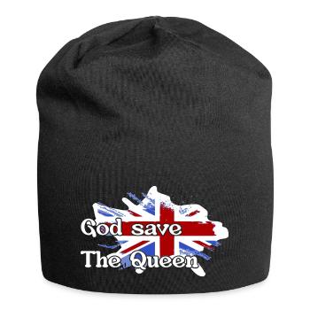 God Save the Queen - Königin von England - Jersey-Beanie - Schwarz - Vorne