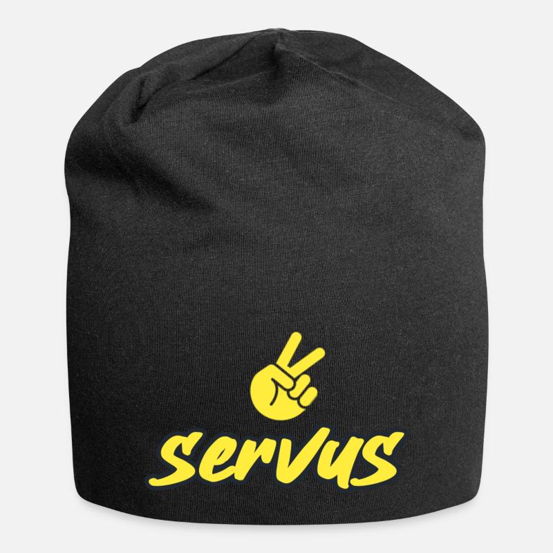 Servus - Jersey-Beanie - Schwarz