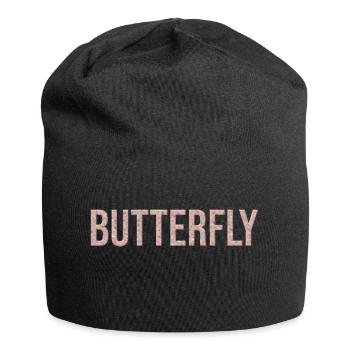 Butterfly Butterfly 3D Marble Texture - Bonnet en jersey - noir - Devant