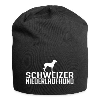 Schweizer Niederlaufhund Hunderasse Hund Hunde - Jersey-Beanie - Schwarz - Vorne