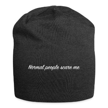 les gens normaux me font peur - Bonnet en jersey - charbon - Devant
