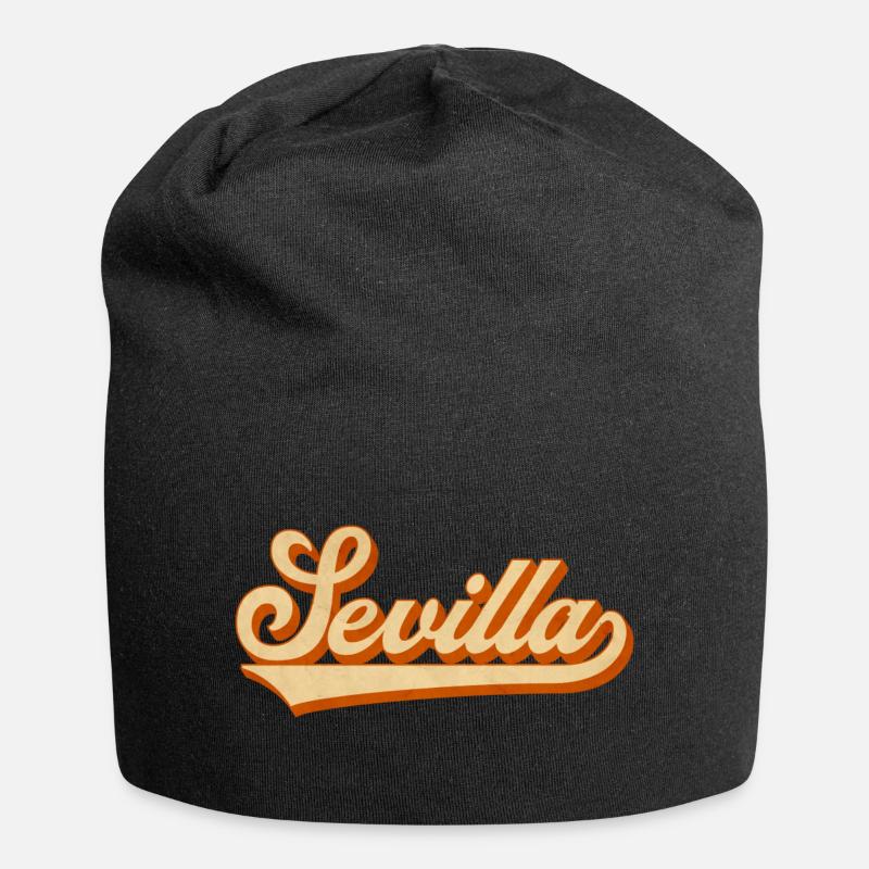 Sevilla Rétro lettrage - Bonnet en jersey - noir