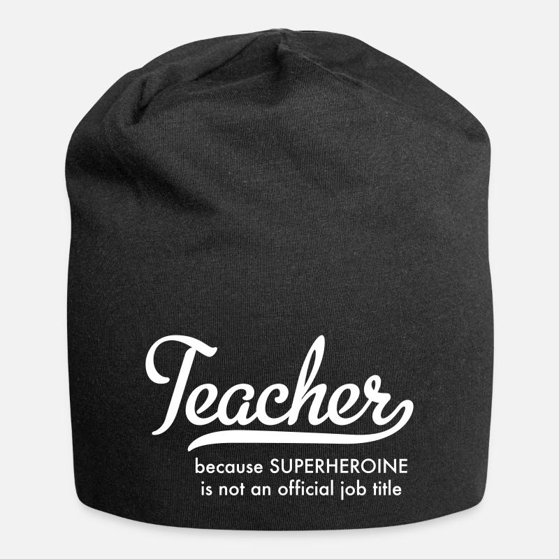 Lehrerin - Jersey-Beanie - Schwarz