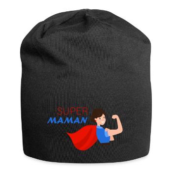 Super maman - Bonnet en jersey - noir - Devant