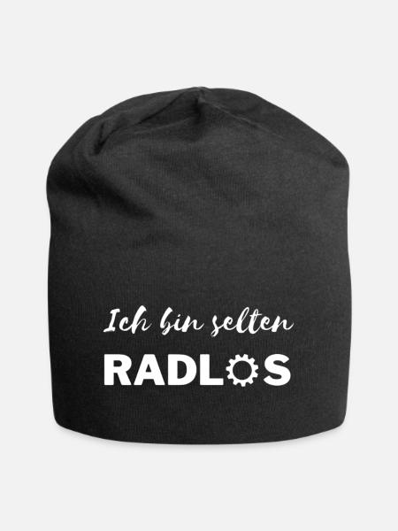 Ich bin selten Radlos - Jersey-Beanie - Schwarz