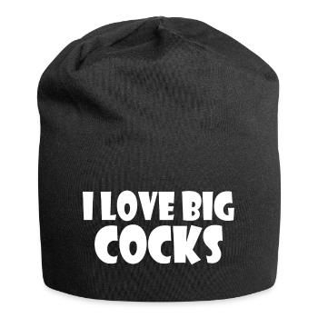 I love big cocks - Jersey-Beanie - Schwarz - Vorne