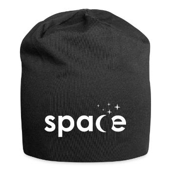 Space - Der Weltraum - Jersey-Beanie - Schwarz - Vorne