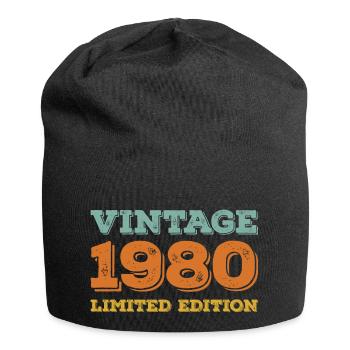 Vintage 1980 Limited Edition Retro Birthday Gift - Jersey Beanie - black - Front