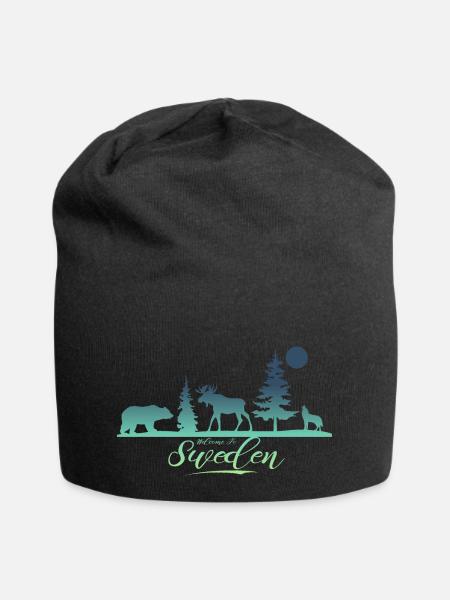 Schweden Schweden Viking Norden Skandinavien Mittsommer - Jersey-Beanie - Schwarz