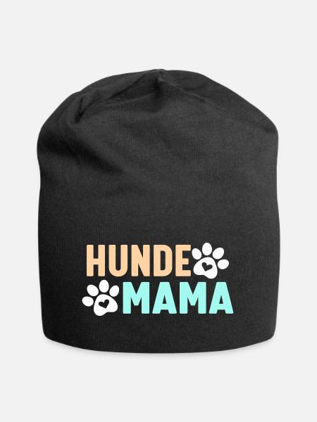 Dogs Mom - Jersey Beanie - black