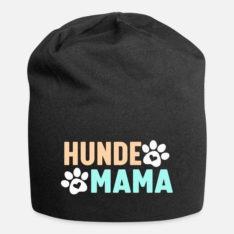 Hunde Mama - Jersey-Beanie - Schwarz