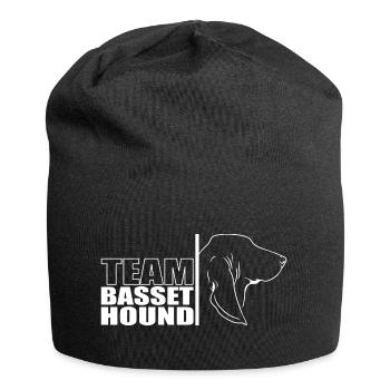 TEAM Basset Hound Profil Chien Chien Wilsigns - Bonnet en jersey - noir - Devant