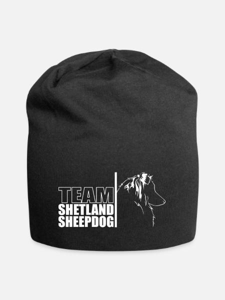TEAM Shetland Sheepdog Hunde Hund Wilsigns - Jersey-Beanie - Schwarz