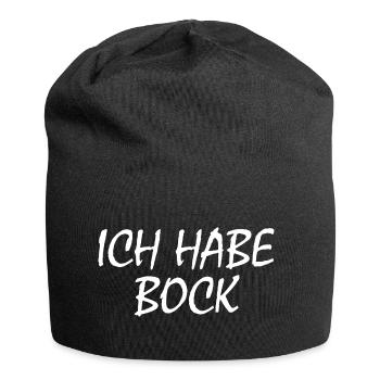 Ich habe bock - Jersey-Beanie - Schwarz - Vorne
