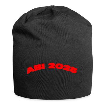 ABI 2025 – Wir lassen’s krachen! 🎉 - Jersey-Beanie - Schwarz - Vorne