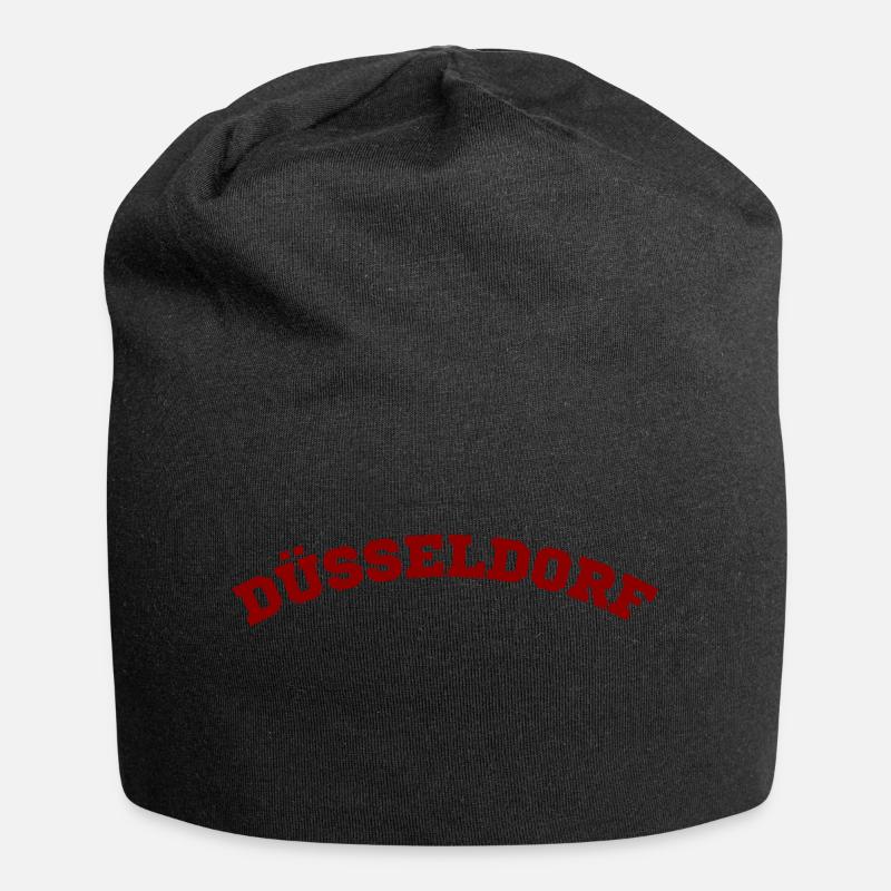 Düsseldorf - Jersey-Beanie - Schwarz