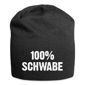 100% Schwabe - Jersey-Beanie - Schwarz - Vorne