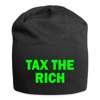Tax the rich - Jersey-Beanie - Schwarz - Vorne