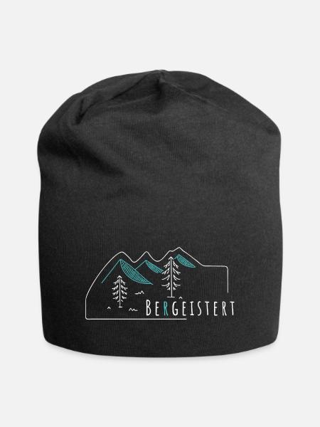 Bergeistert Berge Wandern Bergsport Alpin - Jersey-Beanie - Schwarz