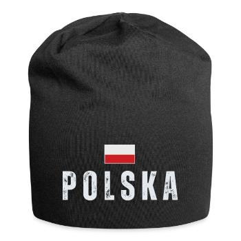 Polnische Flagge, Polnischer Stolz - Jersey-Beanie - Schwarz - Vorne
