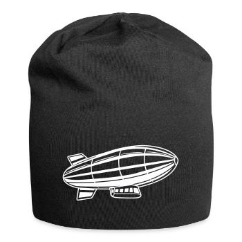 Airship Silhouette Zeppelin - Jersey Beanie - black - Front