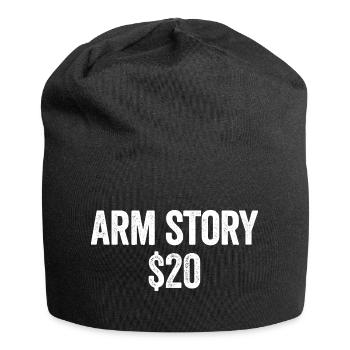 Arm Story 20 $ Amputé Drôle Perdu un bras - Bonnet en jersey - noir - Devant
