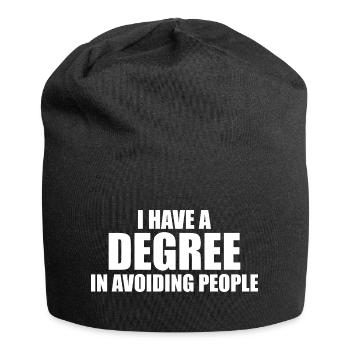 Graduate in People Avoidance - Jersey Beanie - black - Front